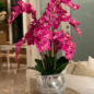 Orchids in Crackled Mirror Vase