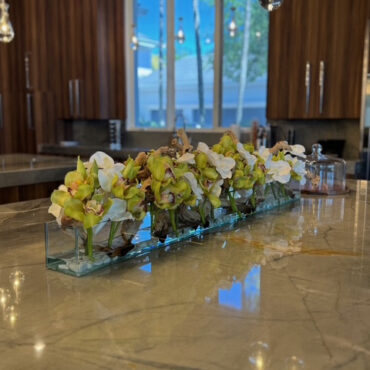 Casa Moderna with White Vandas and Green Cymbidiums