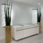 Prism Octagon Planter with Snake Grass