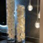 Glass Cylinder With White Phalaenopsis Orchids
