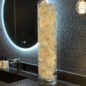 Glass Cylinder With White Phalaenopsis Orchids