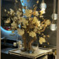 16″ Moon Vase With Magnolias