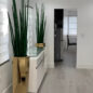 Prism Octagon Planter with Snake Grass